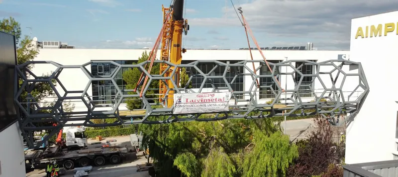 Obra de Luvimetal: Pasarela Peatonal Instituto del Plástico - Aimplas Paterna (Valencia)